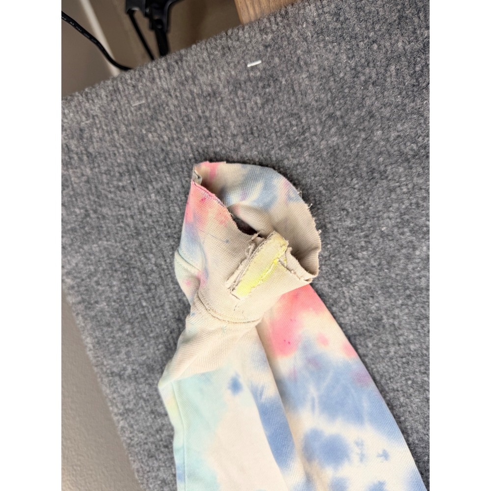 Nike Arizona Wildcats Hoodie XL White Tie Dye Spellout Center Swoosh Distressed - Picture 7 of 9